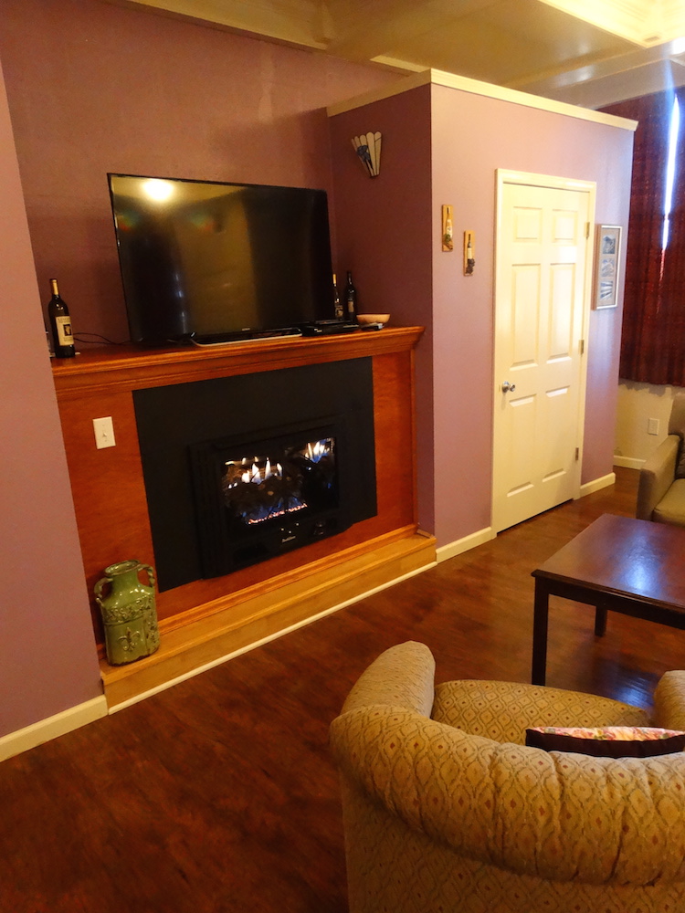 Purple Suite Fireplace
